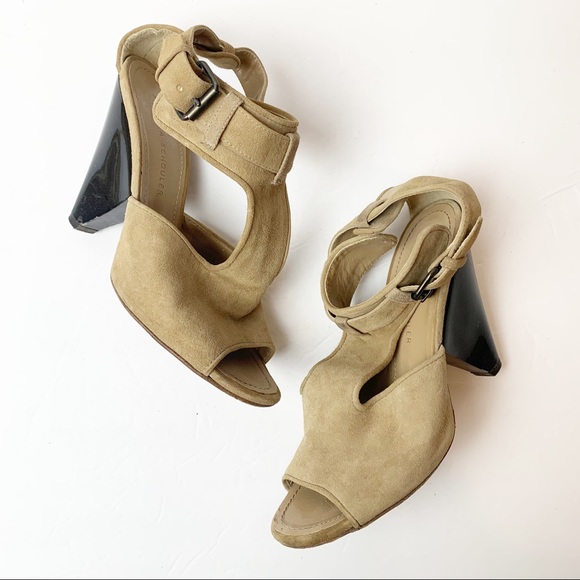 Proenza SchoulerSuede T-Strap Wedge Sandals